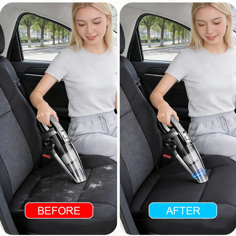 Mini Cordless Handheld Vacuum Cleaner | Powerful Suction for Pet Hair, Dust, Crumbs & Small Messes | Perfect for Home & Car Cleaning | Lightweight, Portable & Wireless with Multiple Attachments | Quick Clean Anytime Anywhere