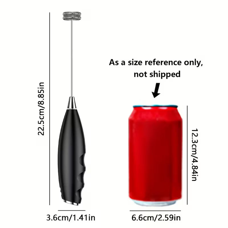 1pc Deluxe Stainless Steel Handheld Milk Frother - Whip Creamy Latte, Cappuccino, And Chocolate Foam with Ease - Perfect for Coffee Lovers, Baristas, And Home Use