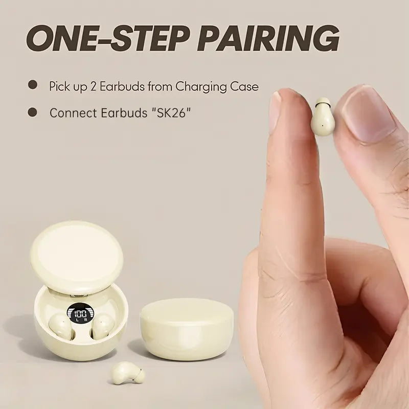 MSHUKCOE Mini Invisible Headphones Bluetooth 5.4 True Wireless In-Ear Earphones sport Audio Earbud audifonos bluetooth wireless headphones noise cancelling headphones gamingheadset