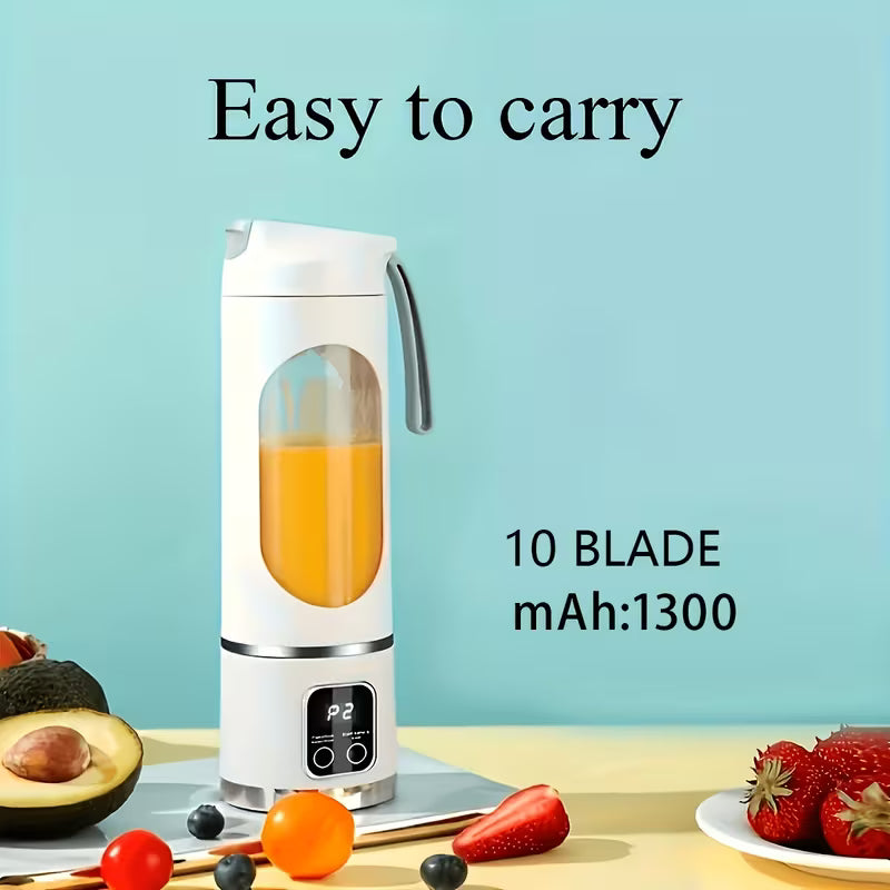 Portable USB-Rechargeable Blender & Juicer - Easy Clean, Perfect for Fruit & Vegetable Drinks, Milkshakes - 10.14oz to 16.91oz Capacity