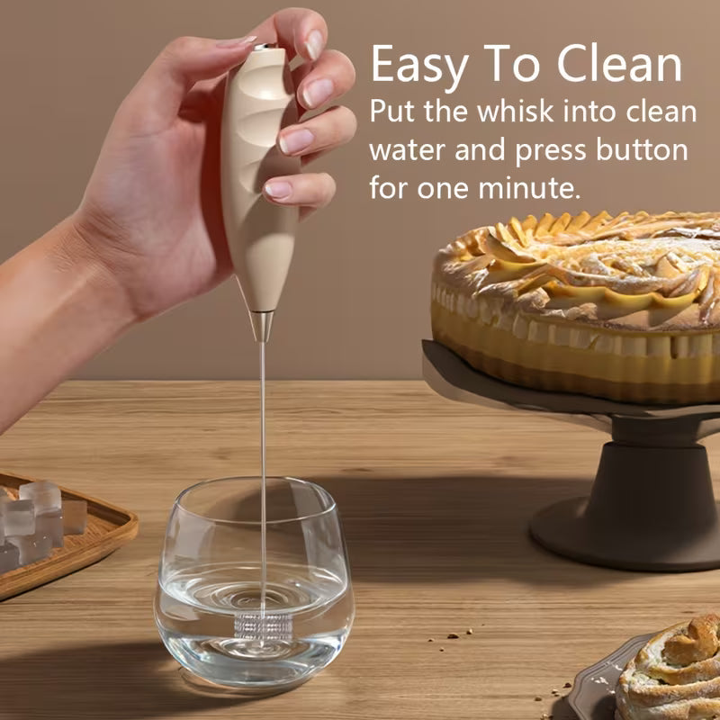 1pc Deluxe Stainless Steel Handheld Milk Frother - Whip Creamy Latte, Cappuccino, And Chocolate Foam with Ease - Perfect for Coffee Lovers, Baristas, And Home Use