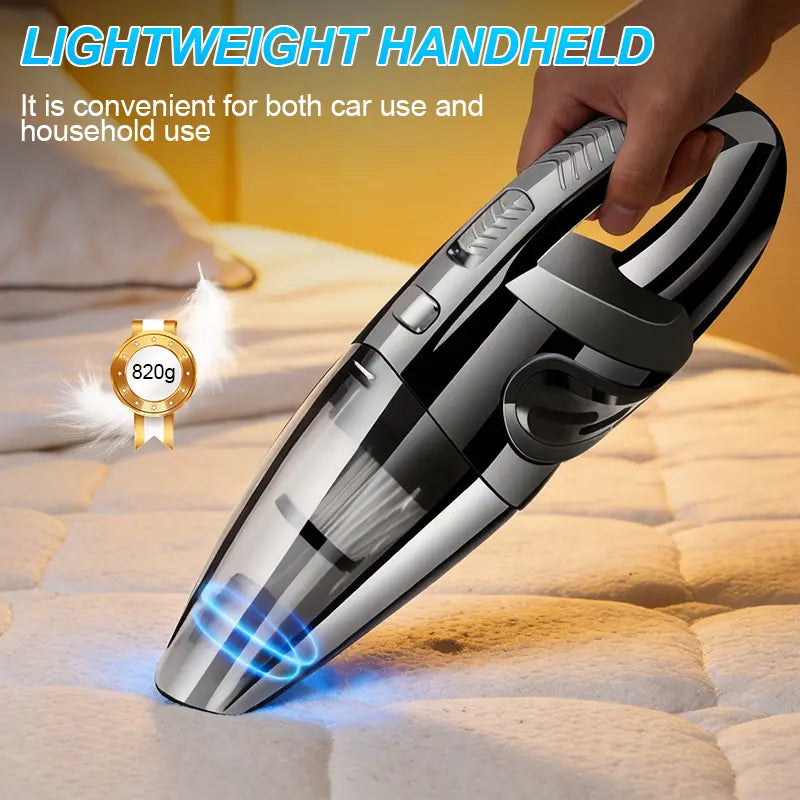 Mini Cordless Handheld Vacuum Cleaner | Powerful Suction for Pet Hair, Dust, Crumbs & Small Messes | Perfect for Home & Car Cleaning | Lightweight, Portable & Wireless with Multiple Attachments | Quick Clean Anytime Anywhere