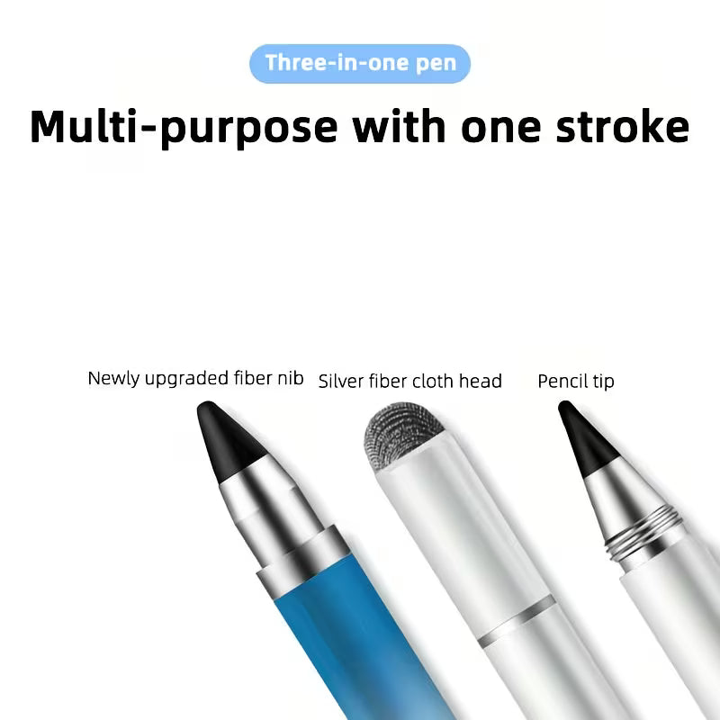 3-in-1 Universal Touch Screen Stylus Pen, High Precision, for iPad/Pro/for iPhone/Android Phones, for, Fire, Tablet & All Touch Screens, No Battery, Electronic Components, Wired Connection, for Apple Devices