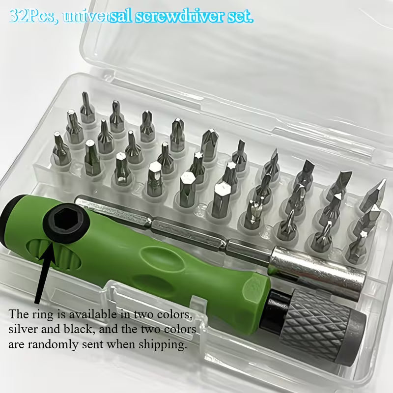 [Random 32-In-1 Colors] Precision Screwdriver Set, Portable Mini Magnetic Phillips And Flathead Screwdrivers, Suitable for Car, Furniture, Smartphone, Camera And Small Tool Repair