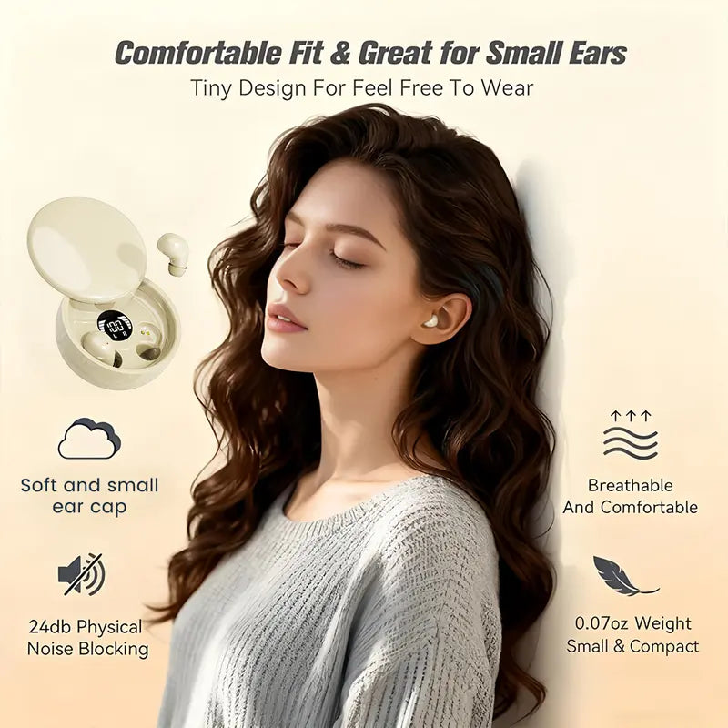 MSHUKCOE Mini Invisible Headphones Bluetooth 5.4 True Wireless In-Ear Earphones sport Audio Earbud audifonos bluetooth wireless headphones noise cancelling headphones gamingheadset