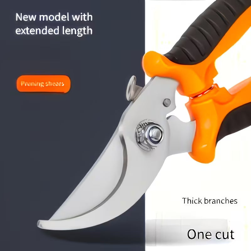 Professional Heavy-Duty Pruning Shears with Non-Slip Grip & High-Carbon Blades - Suitable for Trimming Thick Branches, Professional Gardening Tools for Landscaping, Tree Care, Floral Arrangements - Ideal Gift for Gardeners and Hobbyists
