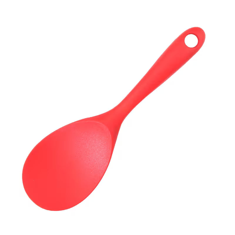 Piece One-Piece Silicone Rice Spoon, Non-Stick Heat Resistant Kitchen Utensil for Rice Cooker, Serving Spoon for Rice, Salad & Mashed Potatoes