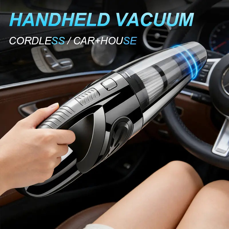 Mini Cordless Handheld Vacuum Cleaner | Powerful Suction for Pet Hair, Dust, Crumbs & Small Messes | Perfect for Home & Car Cleaning | Lightweight, Portable & Wireless with Multiple Attachments | Quick Clean Anytime Anywhere
