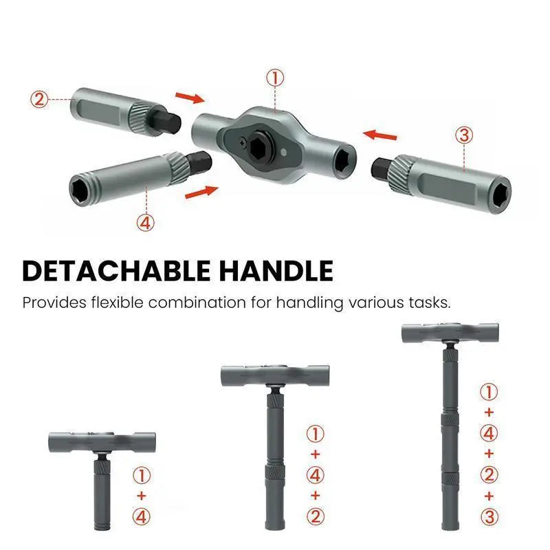SEESE 24 in 1 Magnetic Screwdriver Set,Multifunctional Drill Bit Set,Household Repair Tool Kit,Detachable T-shaped Ratchet Handle Hardware