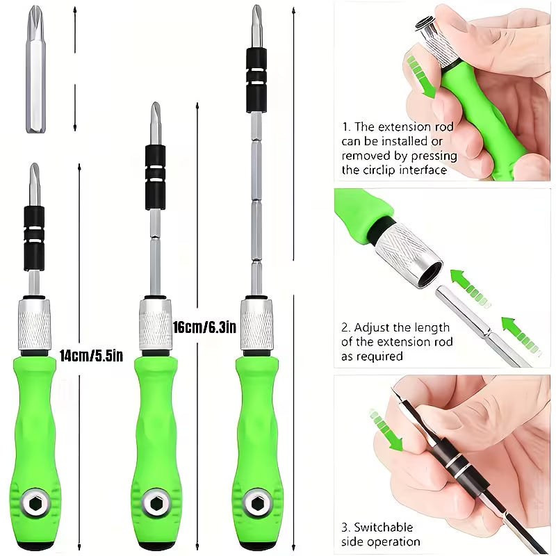 [Random 32-In-1 Colors] Precision Screwdriver Set, Portable Mini Magnetic Phillips And Flathead Screwdrivers, Suitable for Car, Furniture, Smartphone, Camera And Small Tool Repair