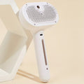 Pet Steam Brush, a 3-in-1 brush with steam function and release button, suitable for grooming and shedding treatment of indoor pets, including dogs
