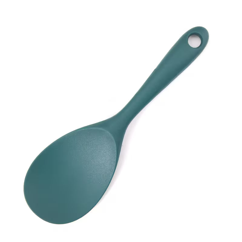 Piece One-Piece Silicone Rice Spoon, Non-Stick Heat Resistant Kitchen Utensil for Rice Cooker, Serving Spoon for Rice, Salad & Mashed Potatoes