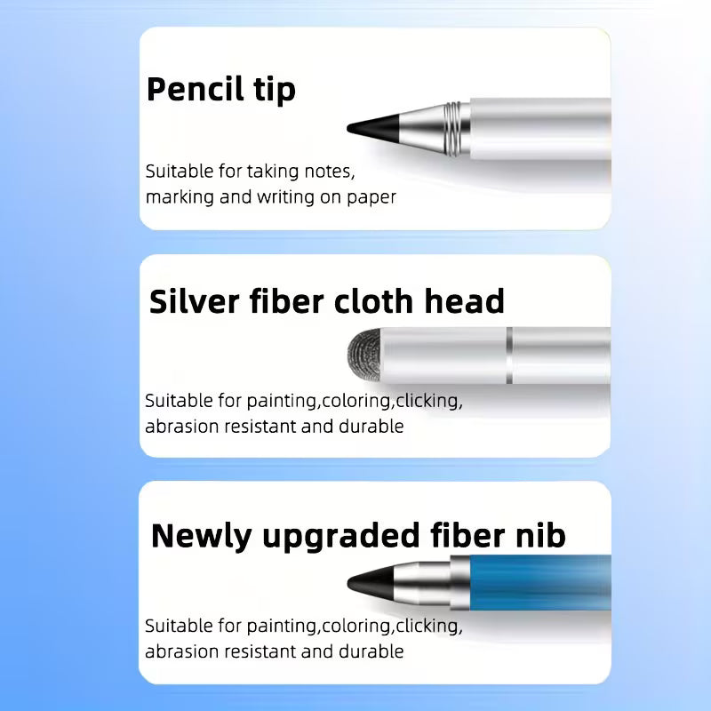 3-in-1 Universal Touch Screen Stylus Pen, High Precision, for iPad/Pro/for iPhone/Android Phones, for, Fire, Tablet & All Touch Screens, No Battery, Electronic Components, Wired Connection, for Apple Devices