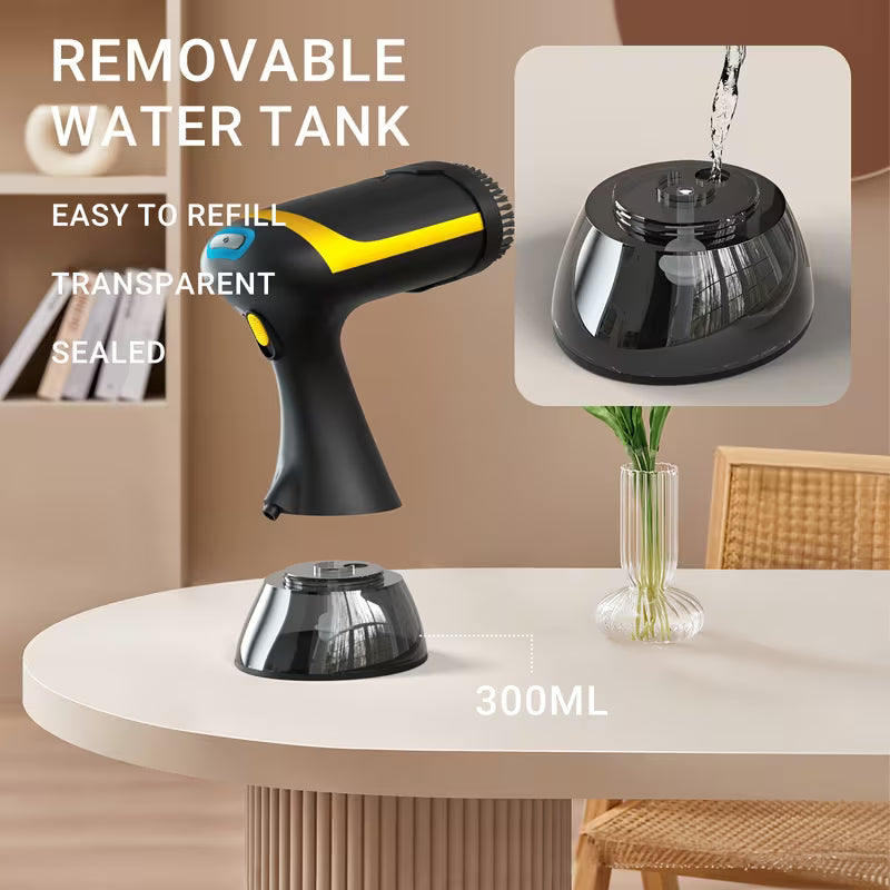 1100W Handheld Hanging Ironing Machine with 20s Fast Heating, Equipped with A Cleaning Brush And A 10.14oz Large Capacity Water Tank. Home Steam Ironing Machine Is A Must-have Tool for Wrinkle Removal During Travel And Clothing Care for Business