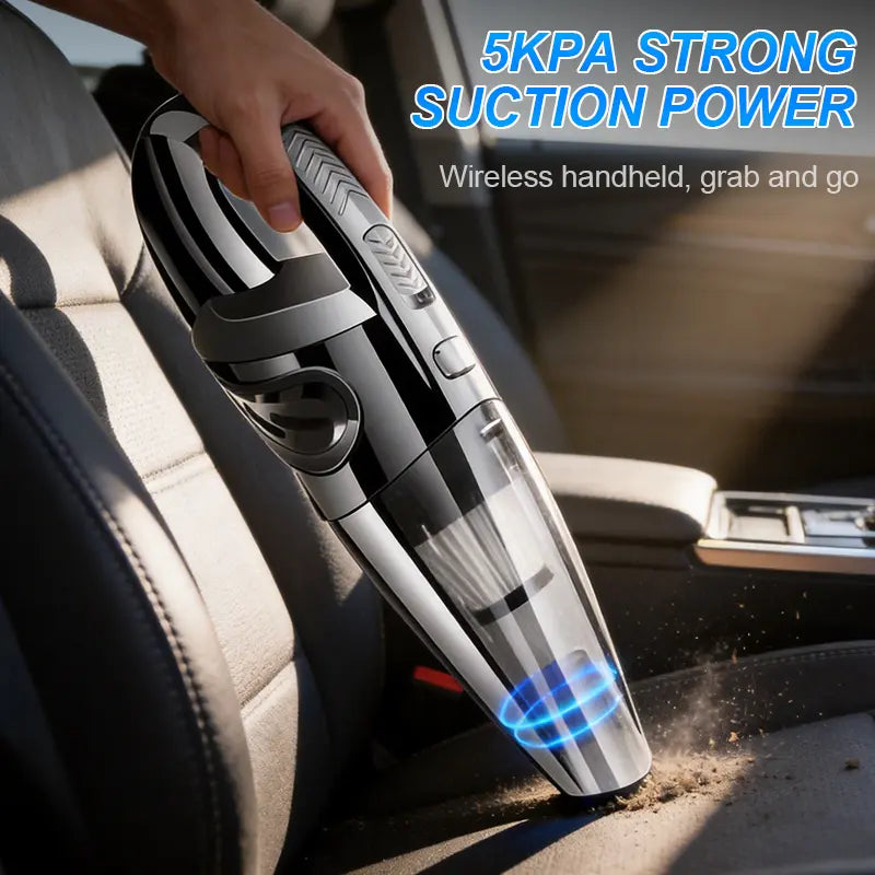 Mini Cordless Handheld Vacuum Cleaner | Powerful Suction for Pet Hair, Dust, Crumbs & Small Messes | Perfect for Home & Car Cleaning | Lightweight, Portable & Wireless with Multiple Attachments | Quick Clean Anytime Anywhere
