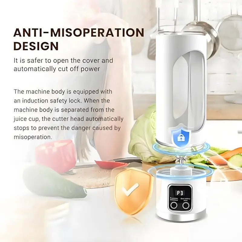 Portable USB-Rechargeable Blender & Juicer - Easy Clean, Perfect for Fruit & Vegetable Drinks, Milkshakes - 10.14oz to 16.91oz Capacity