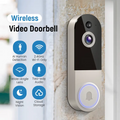 Doorbell Camera Wireless, Smart WiFi Video Doorbell, 1080P, Video Doorbell Camera with 2 Way Audio, AI Human Detection, Night Vision, Cloud Storage, Battery Powered, Easy Installation, 2.4G WiFi Only